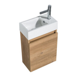 Plum&clay Condense Oak Wall Hung Cloakroom Vanity Unit (W)390mm - thumbnail 4
