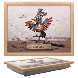 Cushioned Laptray Bug Art Scrap Animal Bird Laptop Serving Lap Tray Desk Gift - thumbnail 1