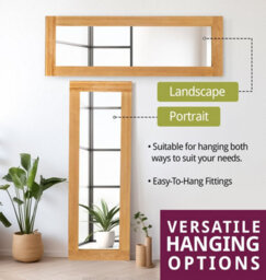 Hallowood Furniture Waverly Oak - Oak Framed Mirror (Mir1380-S) - thumbnail 5