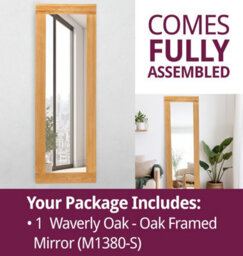 Hallowood Furniture Waverly Oak - Oak Framed Mirror (Mir1380-S) - thumbnail 7