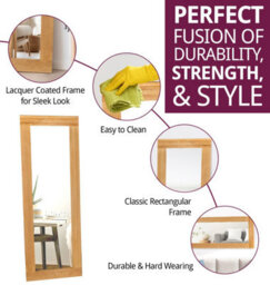 Hallowood Furniture Waverly Oak - Oak Framed Mirror (Mir1380-S) - thumbnail 2