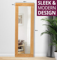 Hallowood Furniture Waverly Oak - Oak Framed Mirror (Mir1380-S) - thumbnail 3