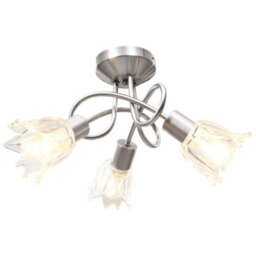 Walplus Ceiling Lamp With Transparent Glass Shades For 3 E14 Bulbs Tulip - thumbnail 1