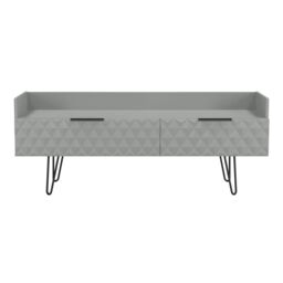 Anzio Matt Dusk Grey Media Unit With 2 Drawers, (H)50.1Cm X (W)128.2Cm X (D)39.4Cm - thumbnail 2
