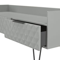 Anzio Matt Dusk Grey Media Unit With 2 Drawers, (H)50.1Cm X (W)128.2Cm X (D)39.4Cm - thumbnail 4