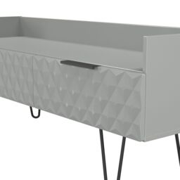 Anzio Matt Dusk Grey Media Unit With 2 Drawers, (H)50.1Cm X (W)128.2Cm X (D)39.4Cm - thumbnail 5