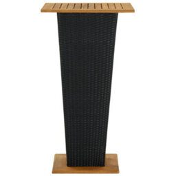 Berkfield 3 Piece Garden Bar Set With Cushions Poly Rattan Black - thumbnail 9