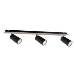 Luminosa Lighting Luminosa Eye Ceiling Spotlight Bar Black, Wood, 50Cm, 3X Gu10