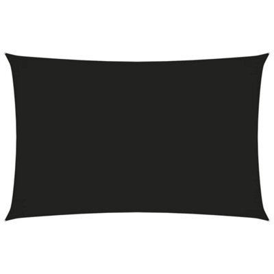 Berkfield Sunshade Sail Oxford Fabric Rectangular 4X7 M Black - image 1