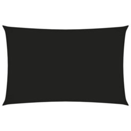 Berkfield Sunshade Sail Oxford Fabric Rectangular 4X7 M Black - thumbnail 1
