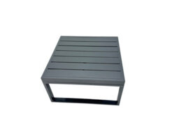 Fimous Outdoor Garden Furniture Set Aluminium Lounge Sofa Square Coffee Table Sets With 4 Stools 2 Side Tables Dark Grey - thumbnail 3