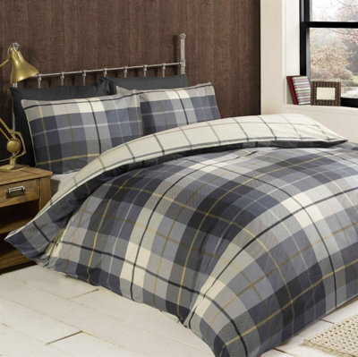 Rapport Flanelette Brushed Cotton Tartan Duvet Cover Set