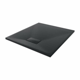 Sundaze 900 X 800mm Smc Black Rectangle Slate Effect Bathroom Shower Tray - thumbnail 2