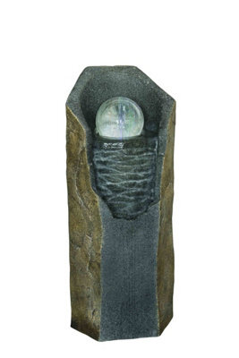 Outdoor Living UK Aqua Creations Causeway Stone Crystal Ball Mains Plugin Powered Water Feature - image 1