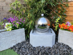 Outdoor Living UK Aqua Creations Causeway Stone Crystal Ball Mains Plugin Powered Water Feature - thumbnail 5