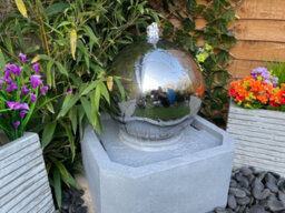Outdoor Living UK Aqua Creations Causeway Stone Crystal Ball Mains Plugin Powered Water Feature - thumbnail 6