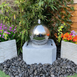 Outdoor Living UK Aqua Creations Causeway Stone Crystal Ball Mains Plugin Powered Water Feature - thumbnail 3