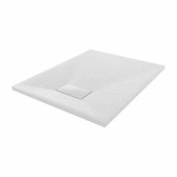 Sundaze 900 X 700mm Smc White Rectangle Slate Effect Bathroom Shower Tray - thumbnail 3