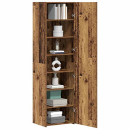 Berkfield Highboard Old Wood 50X42.5X185 Cm Engineered Wood - thumbnail 3