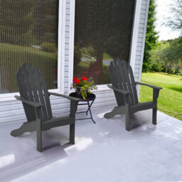Costway Adirondack Chair Acacia Wood Adirondack Lounger Chair W/ Slatted Seating - thumbnail 6