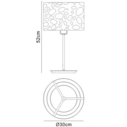 Luminosa Lighting Luminosa Lupin Table Lamp E27, Gloss Black/white Acrylic/polished Chrome, Cfl Lamps Included - thumbnail 6