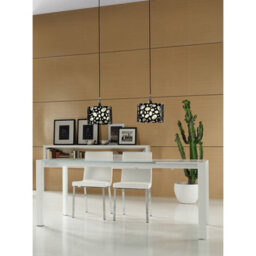Luminosa Lighting Luminosa Lupin Table Lamp E27, Gloss Black/white Acrylic/polished Chrome, Cfl Lamps Included - thumbnail 5