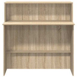 Berkfield Reception Desk Sonoma Oak 100X50X103.5 Cm Engineered Wood - thumbnail 5