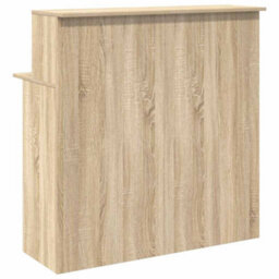 Berkfield Reception Desk Sonoma Oak 100X50X103.5 Cm Engineered Wood - thumbnail 7