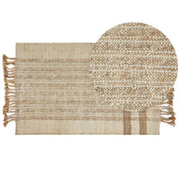 Beliani Rug Ortaoba Beige 80 X 150 Cm Jute - thumbnail 1