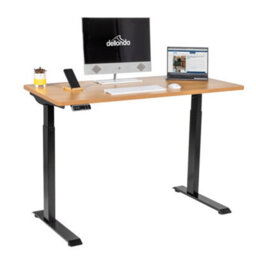Loops Versatile 1200 X 600mm Electric Standing Desk In Black And Oak - Height Adjustable For Comfort And Productivity - thumbnail 5