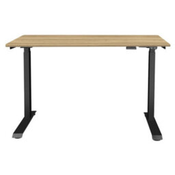 Loops Versatile 1200 X 600mm Electric Standing Desk In Black And Oak - Height Adjustable For Comfort And Productivity - thumbnail 6