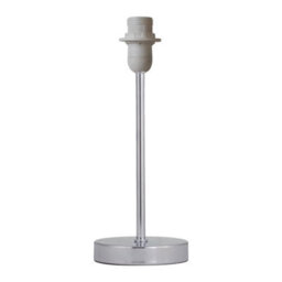 First Choice Lighting Chrome Stick Table Lamp With White Micropleat Shade - thumbnail 2