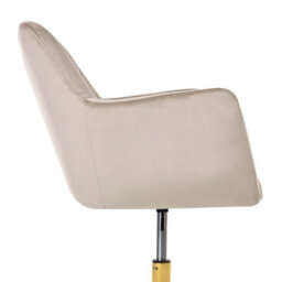 Beliani Desk Chair Leloria Velvet Taupe - thumbnail 7