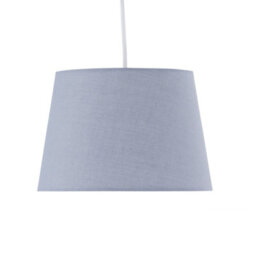 First Choice Lighting Grey Cotton 23Cm Tapered Cylinder Pendant Or Shade - thumbnail 2