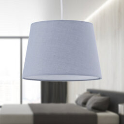 First Choice Lighting Grey Cotton 23Cm Tapered Cylinder Pendant Or Shade - thumbnail 3