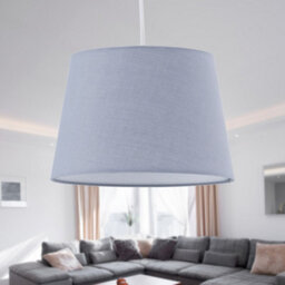First Choice Lighting Grey Cotton 23Cm Tapered Cylinder Pendant Or Shade - thumbnail 4