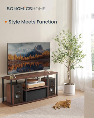 LEDREM Superfast Toolless Assembly, Tv Stand For Tvs Up To 50 Inches, Tv Cabinet Table Unit, Living Room, 110 X 35 X 46 Cm, Shelves - image 1