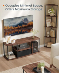 LEDREM Superfast Toolless Assembly, Tv Stand For Tvs Up To 50 Inches, Tv Cabinet Table Unit, Living Room, 110 X 35 X 46 Cm, Shelves - thumbnail 6