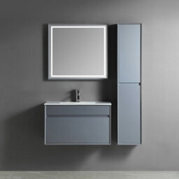 Homestylestore 1500mm Urban Grey Wall Mounted Waterproof Bathroom Storage Cabinet - thumbnail 2