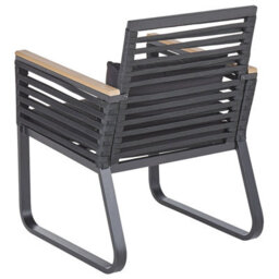 Beliani Garden Dining Set 4 Seater Canetto With Cushions Metal Black - thumbnail 7