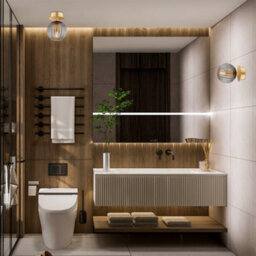Luminosa Lighting Luminosa Paloma 12Cm Globe Ceiling Light Smoky (Fluted), Brushed Brass - thumbnail 3