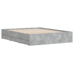 Berkfield Bed Frame With Drawers Without Mattress Concrete Grey 140X200 Cm - thumbnail 4