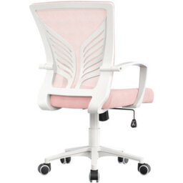 Yaheetech Pink Adjustable Mesh Office Chair With Lumbar Support And Armrests - thumbnail 2