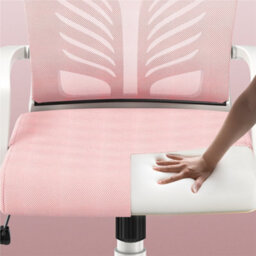 Yaheetech Pink Adjustable Mesh Office Chair With Lumbar Support And Armrests - thumbnail 9