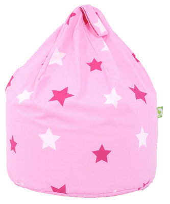 Bean Lazy Cotton Pink Stars Bean Bag Child Size