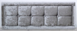 Comfy Deluxe 4Ft 20Inch  Silver Crush Velvet Venice With Diamond Buttons