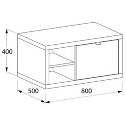 Affine 800mm Countertop Bathroom Vanity Unit Fluted Basin Sink Wall Hung Shelves Oak - thumbnail 7