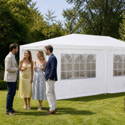 Oypla 3M X 6M White Waterproof Garden Gazebo Marquee Awning Party Tent - thumbnail 7