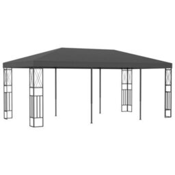 Walplus Gazebo Outdoor Beach Party Festival Camping Tent Canopy Wedding Marquee Awning3X6 M Anthracite Fabric - thumbnail 1