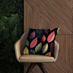 Warren Reed Designer Colourful Leaves Pattern Outdoor Cushion 45Cm X 45Cm - thumbnail 2
